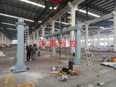 應用於激光落料線的重載型桁架機器人初調完成